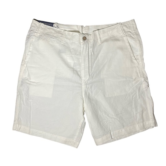 Men's Polo Ralph Lauren White Classic Fit Shorts Size: 38 NWT Linen/Cotton - Picture 1 of 3
